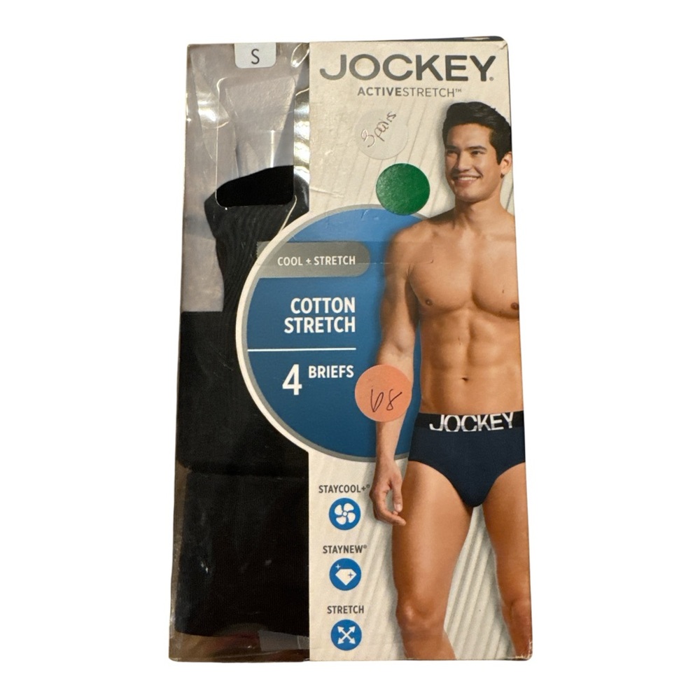 Jockey Men's Navy‎ Cotton Stretch Briefs Pack of 3